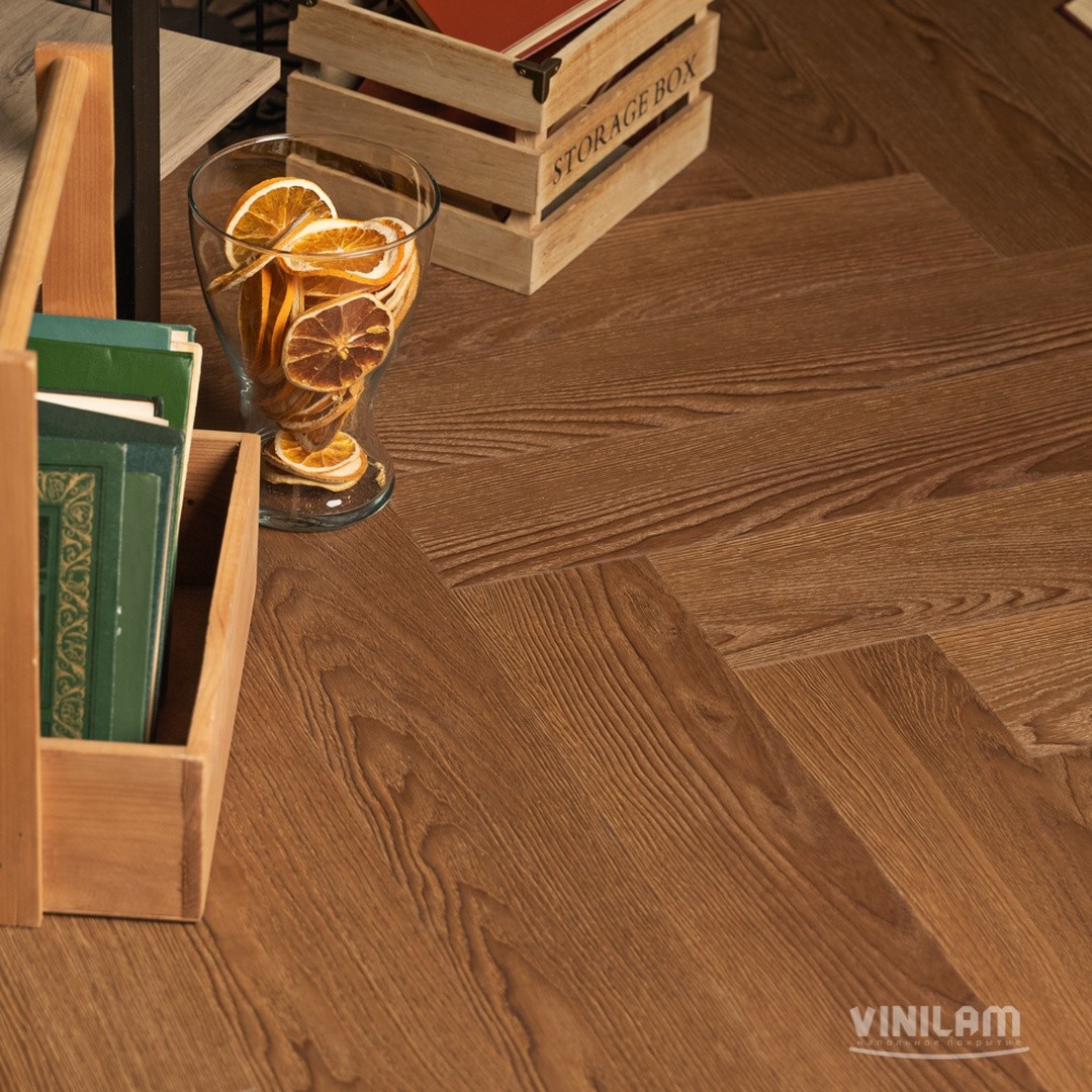 LVT ламинат VINILAM Parquet Herringbone Glue 43кл IS11200 Паркет Винсент Glue