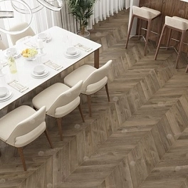 SPC ламинат ALPINE FLOOR CHEVRON ALPINE 4V 43кл Дуб Насыщенный ECO 18-4