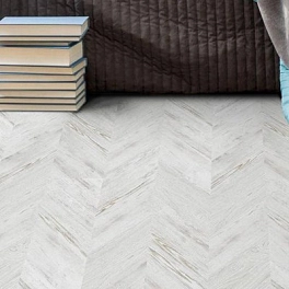 Пробковый пол CORKSTYLE CHEVRON 1235*305*10мм (1,88м2-5шт) замковый CHEVRON WHITE